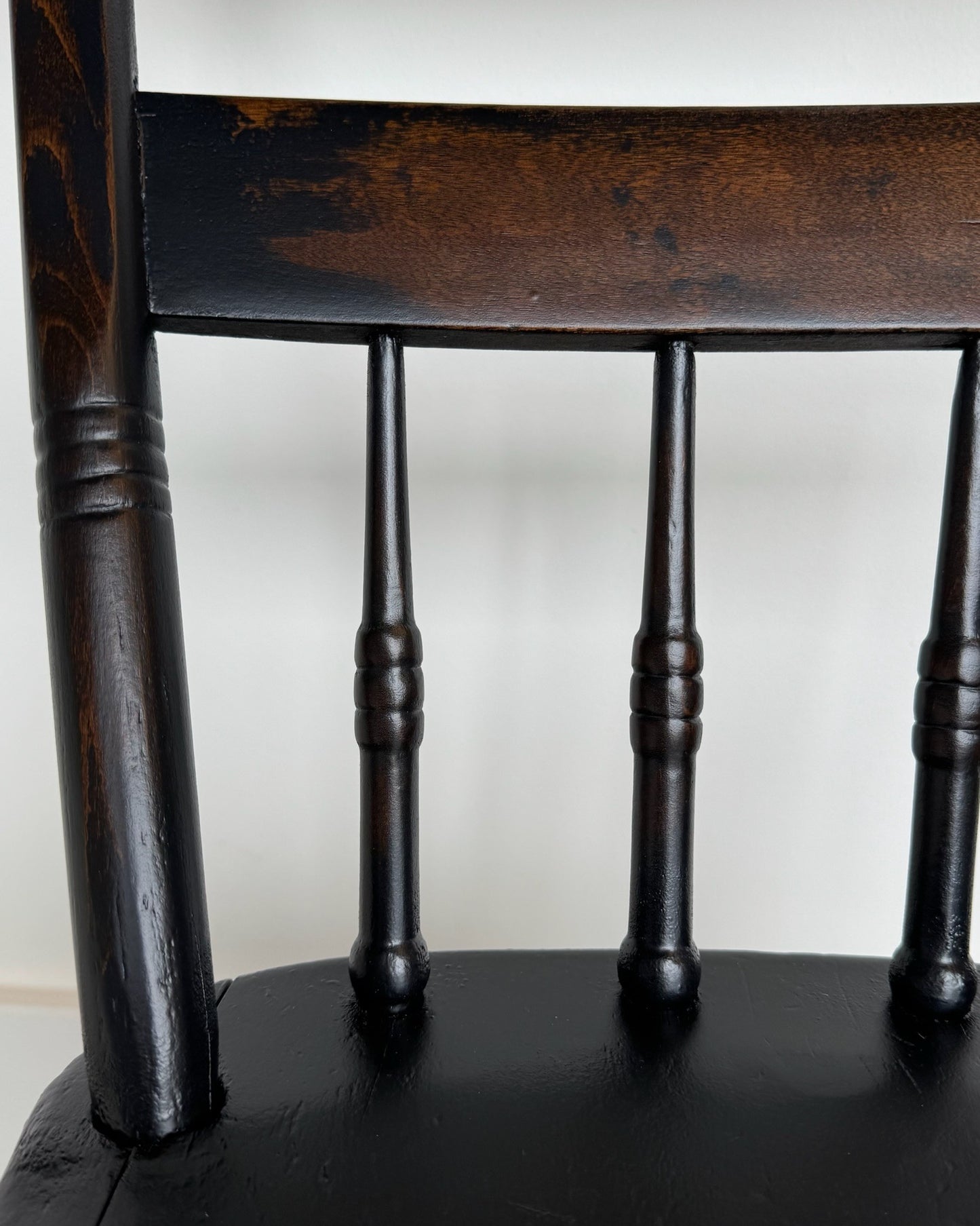 Primitive Chairs - Half Spindle Back - 19th Century