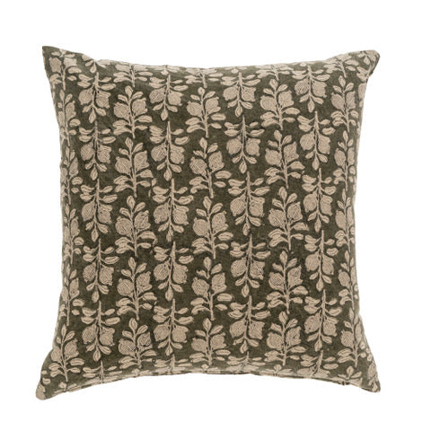 Arbor Block Print Pillow, Green 20x20