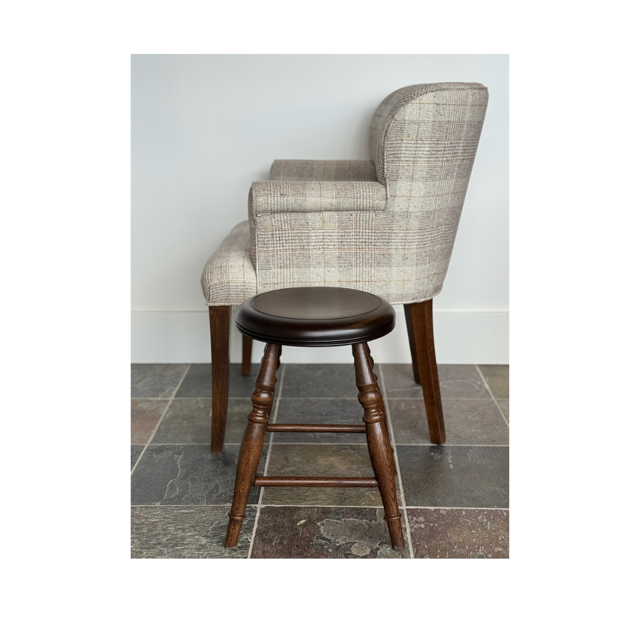 Archie Mortise & Tenon Turned Leg Stool