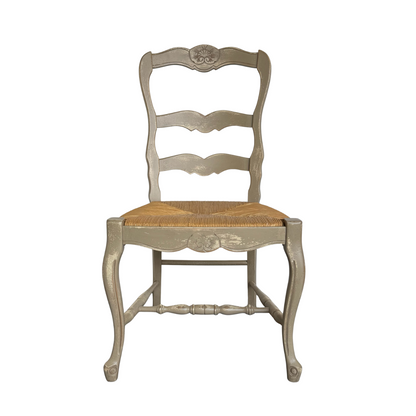 Vintage French Provincial Style Ladder Back Dining Chair