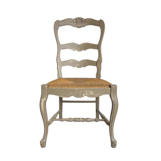 Vintage French Provincial Style Ladder Back Dining Chair