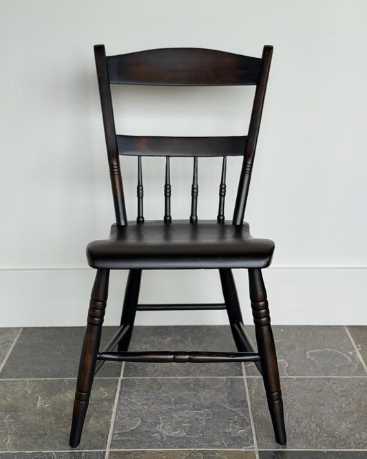 Primitive Chairs - Half Spindle Back - 19th Century