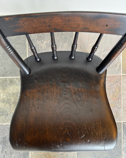 Primitive Chairs - Half Spindle Back - 19th Century