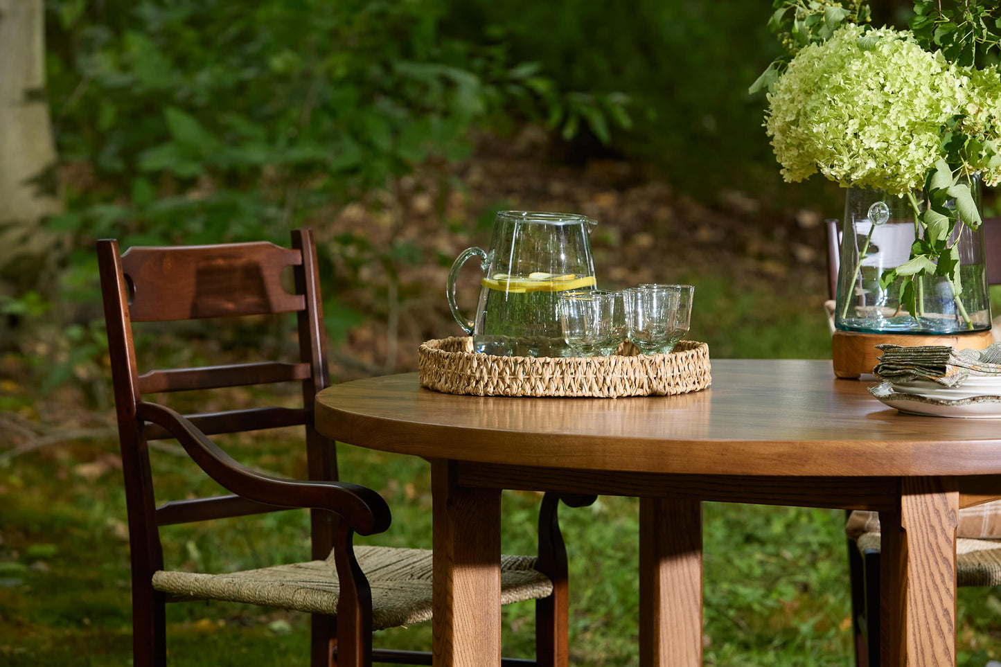 Kennedy Round Trestle Table