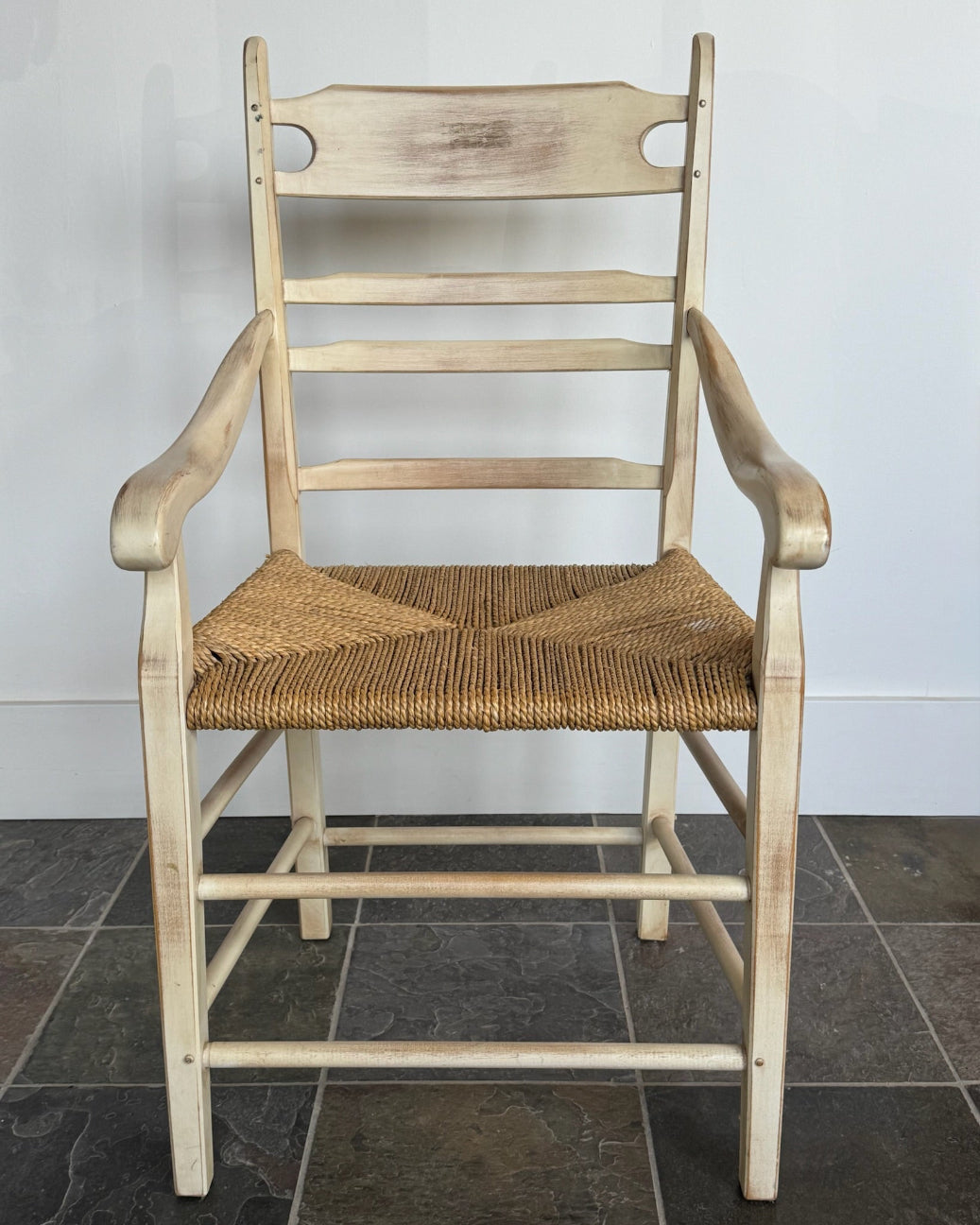 Vintage Seagrass Armchair