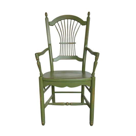 Vintage Wheat Sheaf Back Armchair