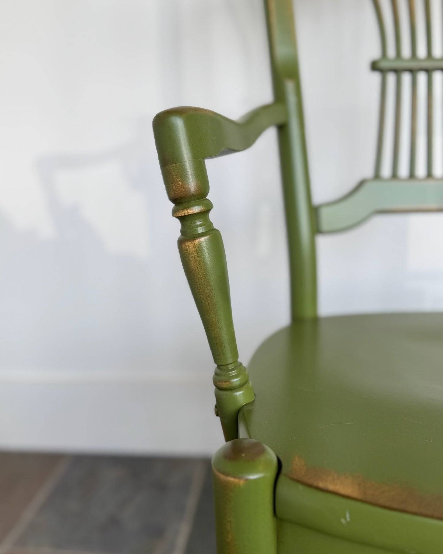 Vintage Wheat Sheaf Back Armchair