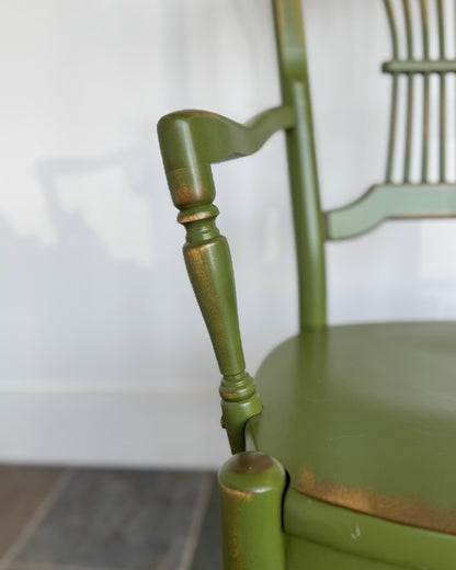 Vintage Wheat Sheaf Back Armchair