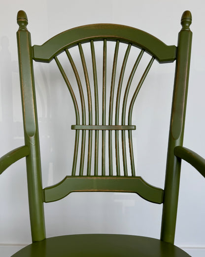 Vintage Wheat Sheaf Back Armchair